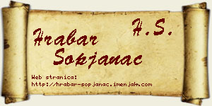 Hrabar Sopjanac vizit kartica